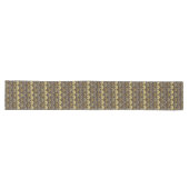 Chemin De Table Long Motif Ventilateur Noir Art Déco (Horizontal)
