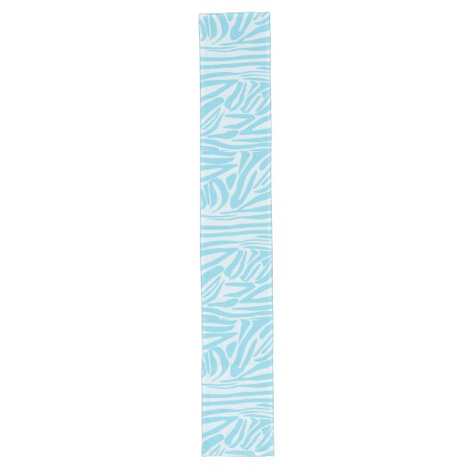 Chemin De Table Long Motif Zèbre Bleu (Devant)