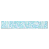 Chemin De Table Long Motif Zèbre Bleu (Horizontal)
