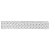 Chemin De Table Long Motifs de fleurs sans couture noir blanc mignons (Horizontal)