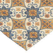 Chemin De Table Long Motifs ornés d'inspiration méditerranéenne rustiqu (Coin)