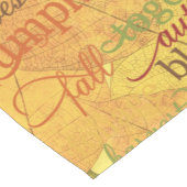 Chemin De Table Long Mots d'automne et feuilles (Coin)