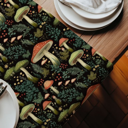 Chemin De Table Long Nature-Inspired Table Runner Cozy Woodland Vibe