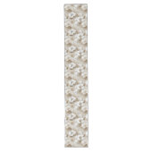 Chemin De Table Long Neutral White Flowers Ivory Beige Table Runner (Devant)