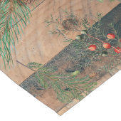 Chemin De Table Long Noël Conifères rustiques Bois de pin (Coin)