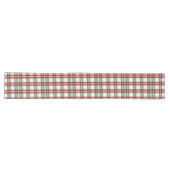 Chemin De Table Long Noël vert, rouge, blanc En vichy (Horizontal)
