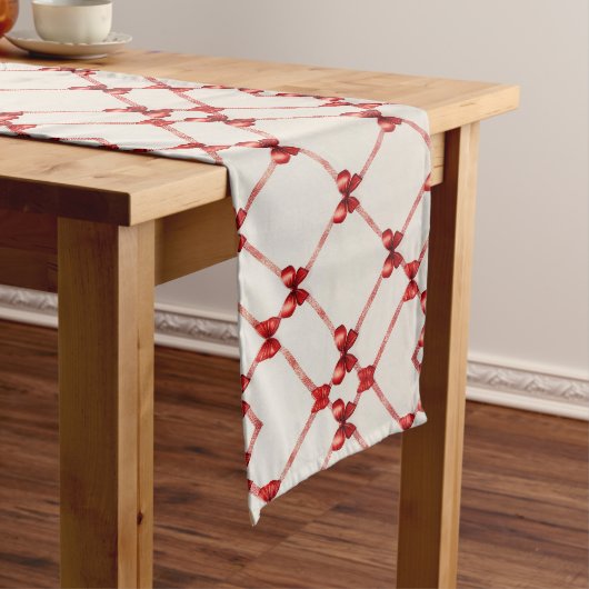 Chemin De Table Long Nœud Rouge  (In Situ)