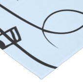 Chemin De Table Long Notes de musique fantaisie Bleu (Coin)