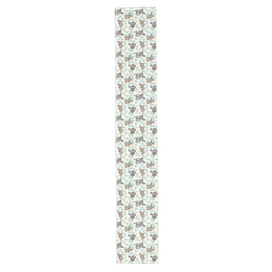 Chemin De Table Long Nounours australien Koala Eucalyptus Arbre Mignon  (Devant)