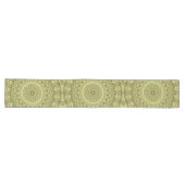 Chemin De Table Long Olive Green Mandala Motif Design (Horizontal)