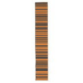 Chemin De Table Long Orange Brown en bandes noires (Devant)