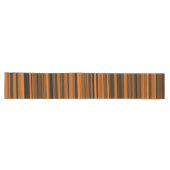 Chemin De Table Long Orange Brown en bandes noires (Horizontal)
