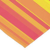 Chemin De Table Long Orange rouge jaune rayures (Coin)