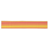 Chemin De Table Long Orange rouge jaune rayures (Horizontal)