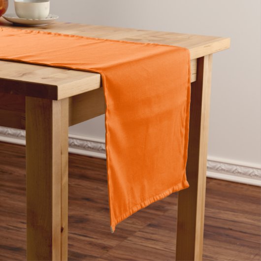 Chemin De Table Long Orange uni Halloween personnalisable (In Situ)