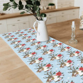 Chemin De Table Long Ornements de couronne de Noël de renne