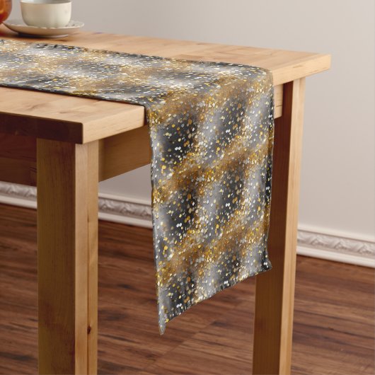 Chemin De Table Long Pailleté Décoratif Or & Argent (In Situ)