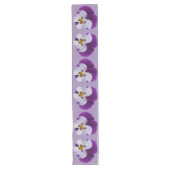 Chemin De Table Long Pansies blanches violettes (Devant)