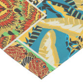 Chemin De Table Long Papillon Art Déco Jaune et Turquoise Vibrants (Coin)