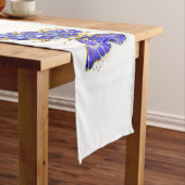 Chemin De Table Long Papillon saphir à fleurs (In Situ)