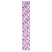Chemin De Table Long Papillons Aquarelle Magenta Rose (Devant)