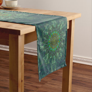 Chemin De Table Long Parameterisation du puzzle à carré floral feuillu
