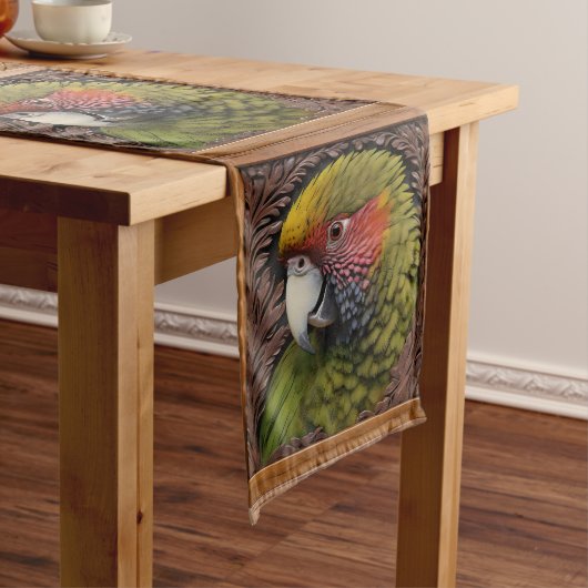 Chemin De Table Long Parrot vert australien Lorikeet (In Situ)