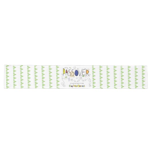 Chemin De Table Long Passover Chag Sameach Grand Long Table Runner (Horizontal)