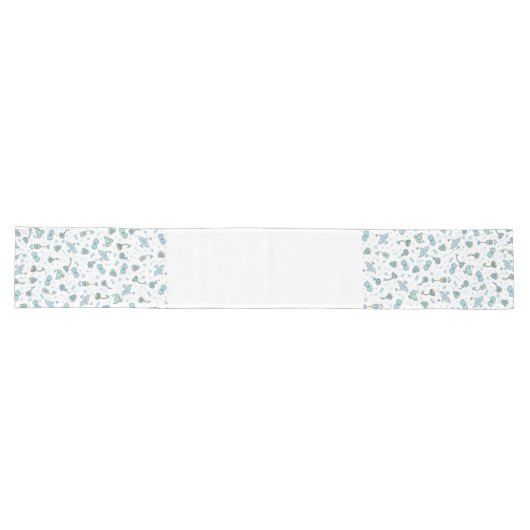 Chemin De Table Long Passover Runner Whimsical Design Solid Center (Horizontal)