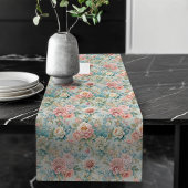 Chemin De Table Long Pastel Floral Table Runner à Rococo Mode