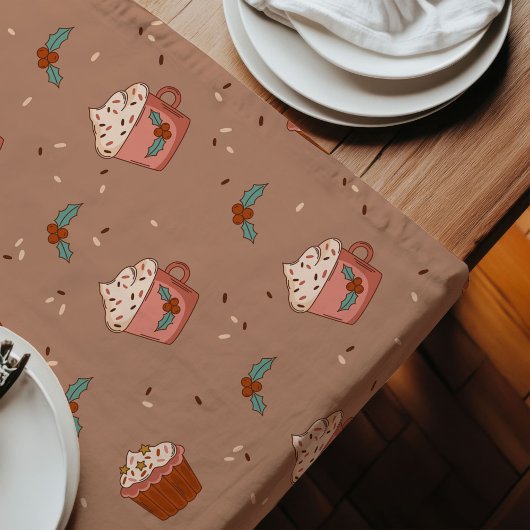 Chemin De Table Long Pastel Holiday Runner Groovy 70s Christmas Gift