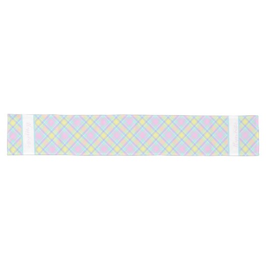 Chemin De Table Long Pastel plaid Pâques long table Runner (Horizontal)