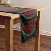 Chemin De Table Long Pastèque de Palestine Broderie tatreez rouge (In Situ)
