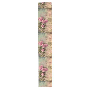 Chemin De Table Long Pays français chic, roses chics et roses minables