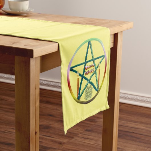 Chemin De Table Long Pentacle Imbolc (In Situ)
