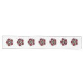 Chemin De Table Long Pentagramme aux roses rouges (Horizontal)