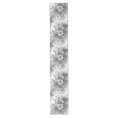 Chemin De Table Long Perfection florale noire et blanche (Devant)