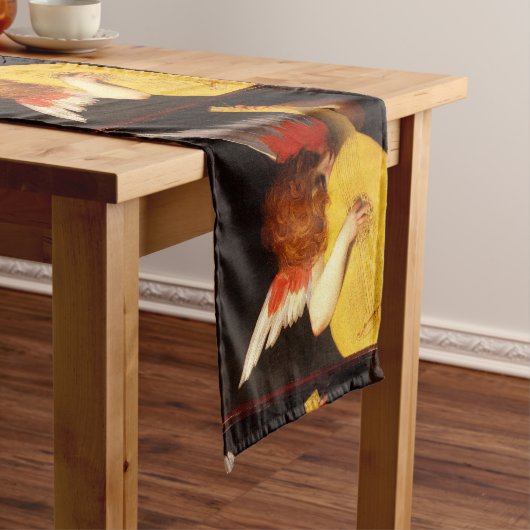 Chemin De Table Long PETIT ANGEL JOUER LUTE Musique Fabriquant Cherub P (In Situ)