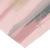Chemin De Table Long Pink and Green Brushstroke Christmas Table Runner (Coin)