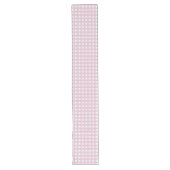 Chemin De Table Long Pink Farmhouse Table Runner Soft Plaid Détail (Devant)