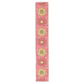 Chemin De Table Long Pink Sunflowers Christmas (Devant)
