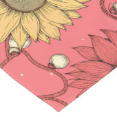 Chemin De Table Long Pink Sunflowers Christmas (Coin)