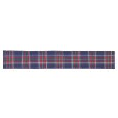 Chemin De Table Long Plaid classique en marine et en rouge (Horizontal)