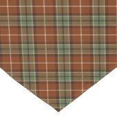 Chemin De Table Long Plaid diagonal rustique rouge et vert (Coin)