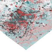 Chemin De Table Long Plaques rouges et turquoises (Coin)