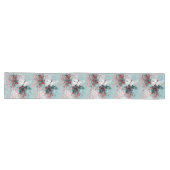 Chemin De Table Long Plaques rouges et turquoises (Horizontal)