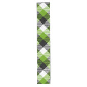 Chemin De Table Long Plaques Tartan simples Vert néon (Devant)