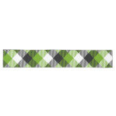 Chemin De Table Long Plaques Tartan simples Vert néon (Horizontal)