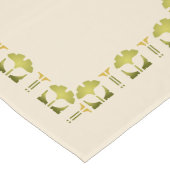 Chemin De Table Long Pochoir adoptif de frontière de Ginkgo de Hélène (Coin)