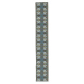 Chemin De Table Long Poinsettia bleue du tableau (Devant)